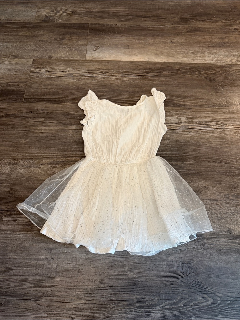 Bonds Cream Tulle Ruffle Dress